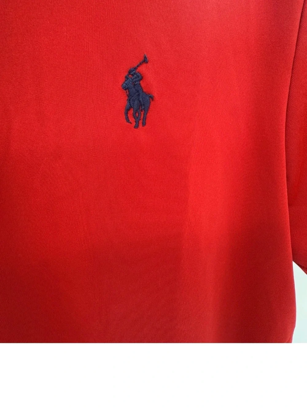 Ralph Lauren Mens Red Golf Polo Shirt M Performance Stretch Moisture